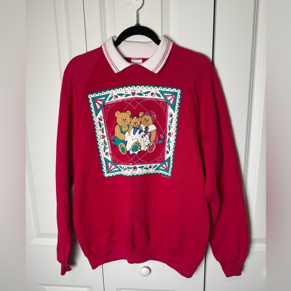 Gopher Sport Tops - VINTAGE Gopher sport collared teddy bear sweatshirt